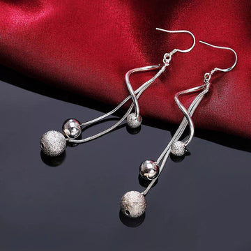 New silver colour Earrings - High Quality Fashion Elegant Women Classic Jewellery - Ideal Gifts - The Jewellery Supermarket